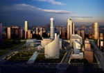城市建筑景观鸟瞰图