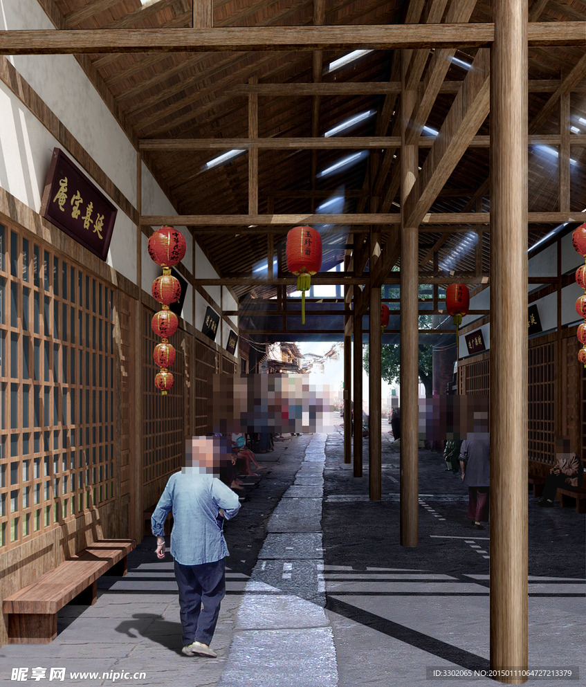 古建筑走廊景观设计