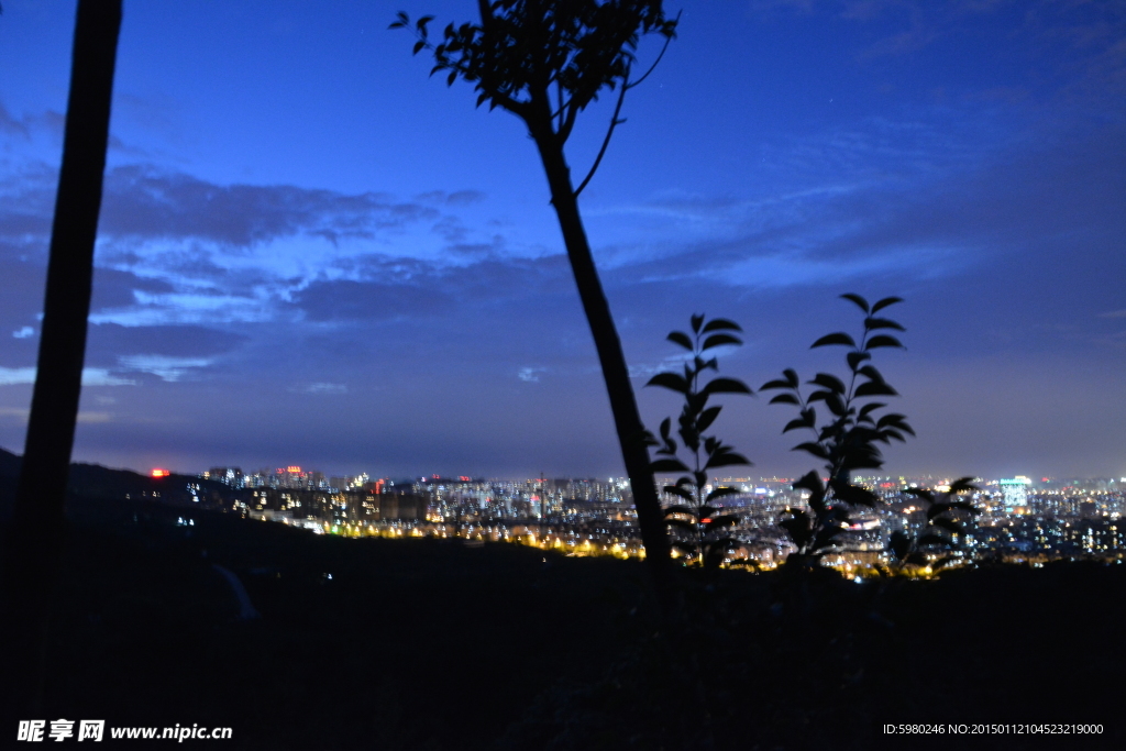 浮山后夜景
