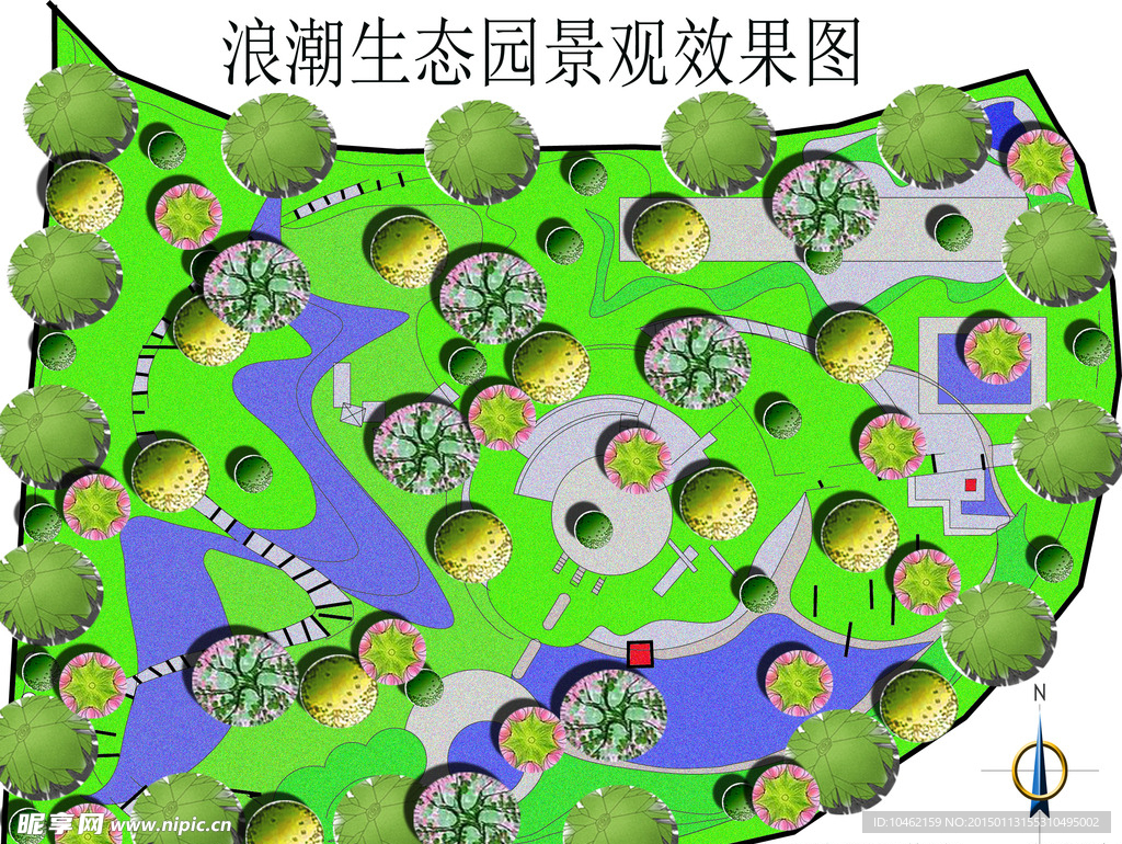 平面 效果 绿化 广场 绿地