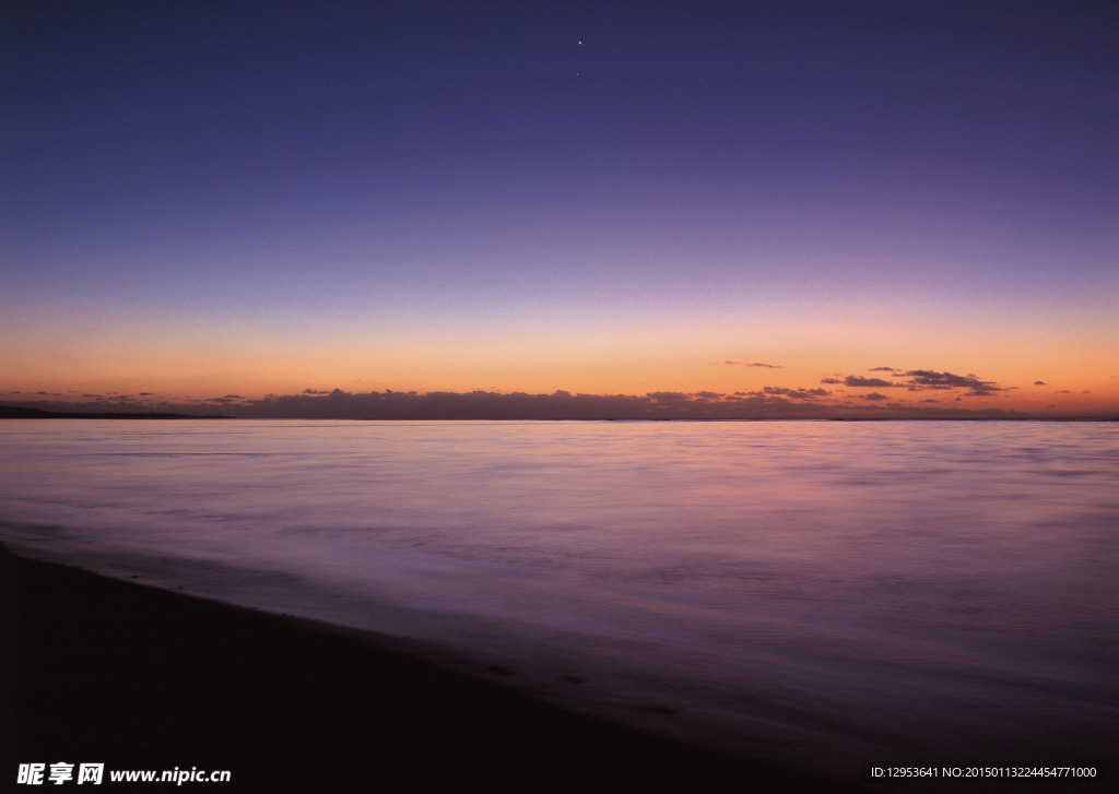 海边夕阳图片
