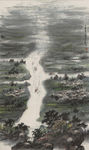 国画 水墨 江南水乡