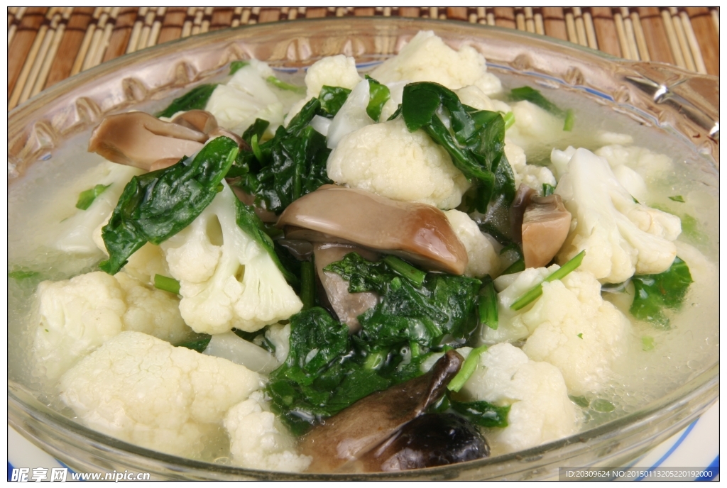 野菜鲜菇烩花菜天香楼天香楼