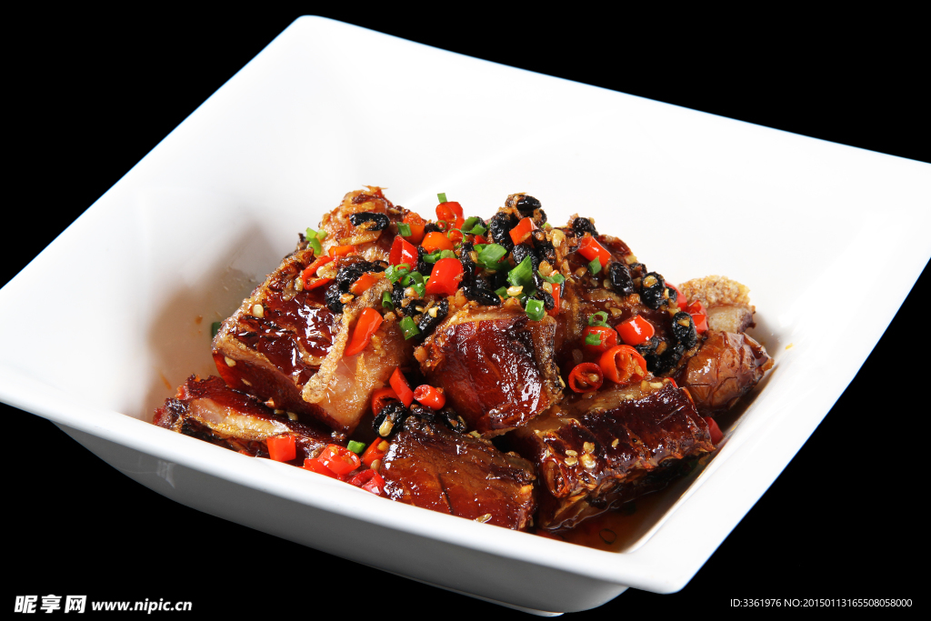 豆豉蒸腊青鱼