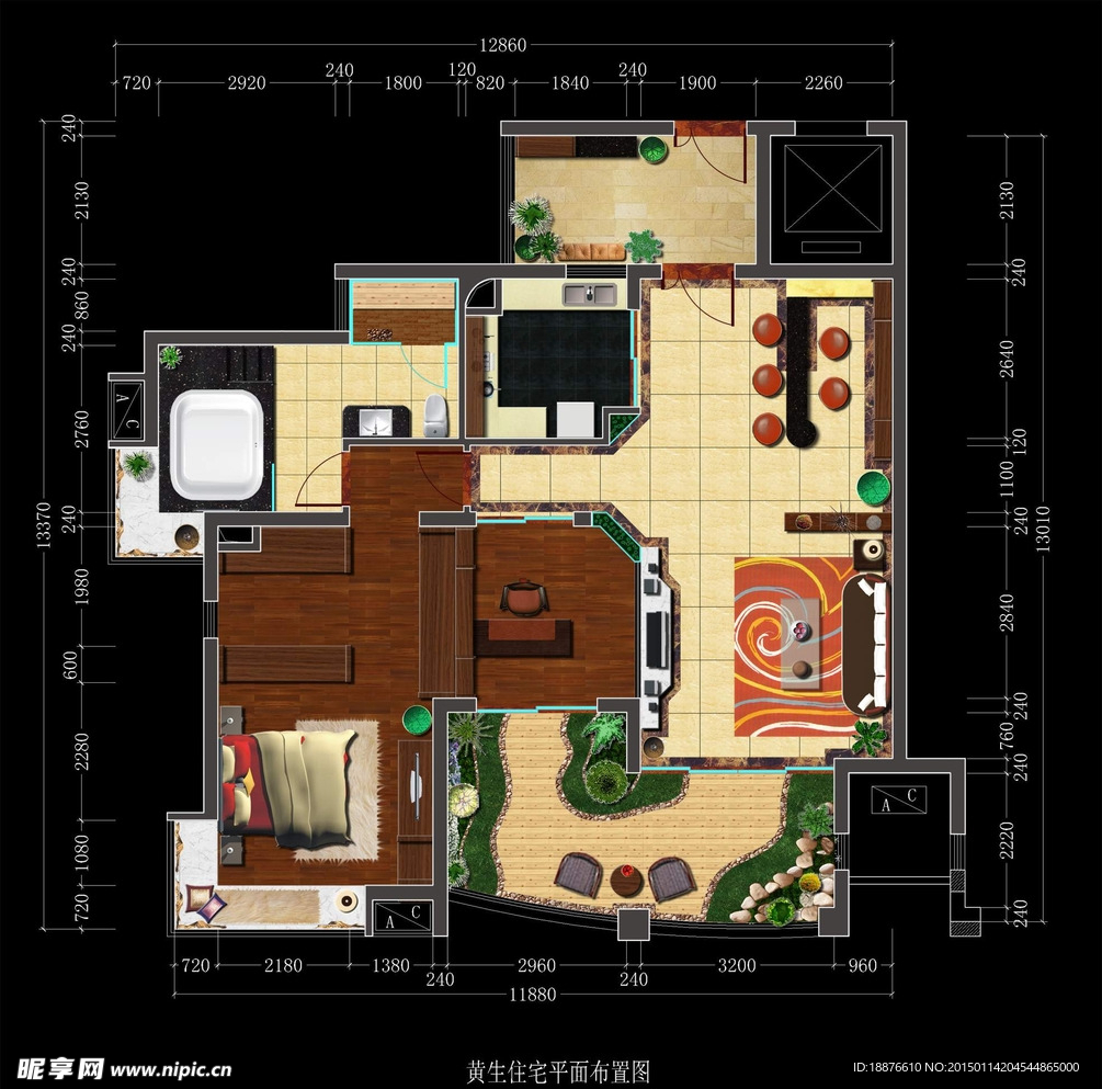 平面户型精填