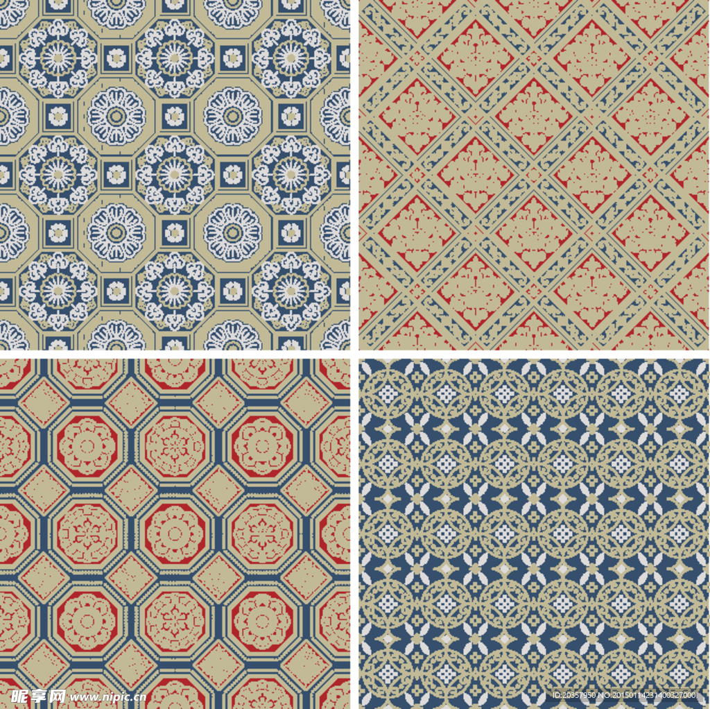 传统中国风花纹背景