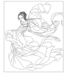 古典美女线条图