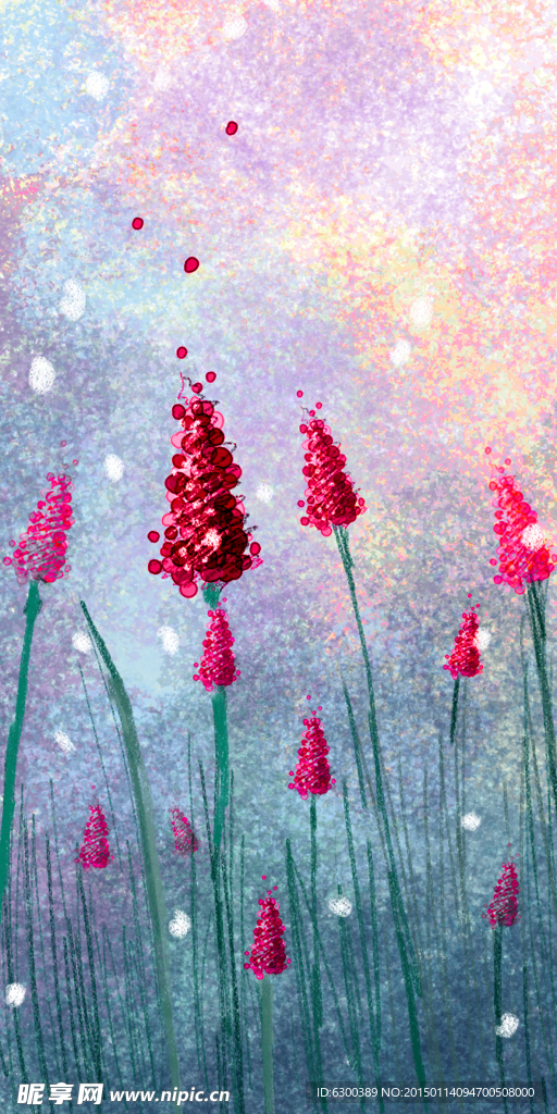 花草油画