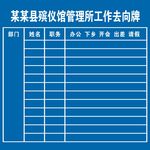 单位去向牌