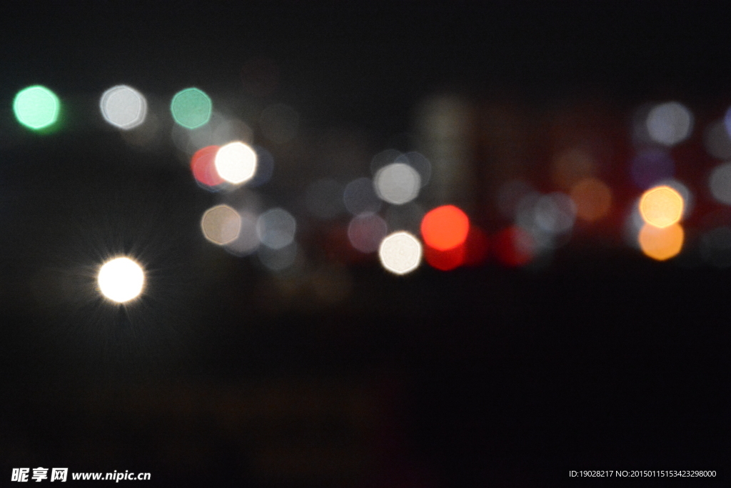 夜景朦胧灯光影像