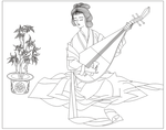 古典美女线条图