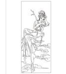 古典美女线条图