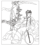 古典美女 线条图
