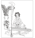 古典美女 线条图