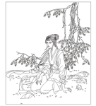 古典美女 线条图