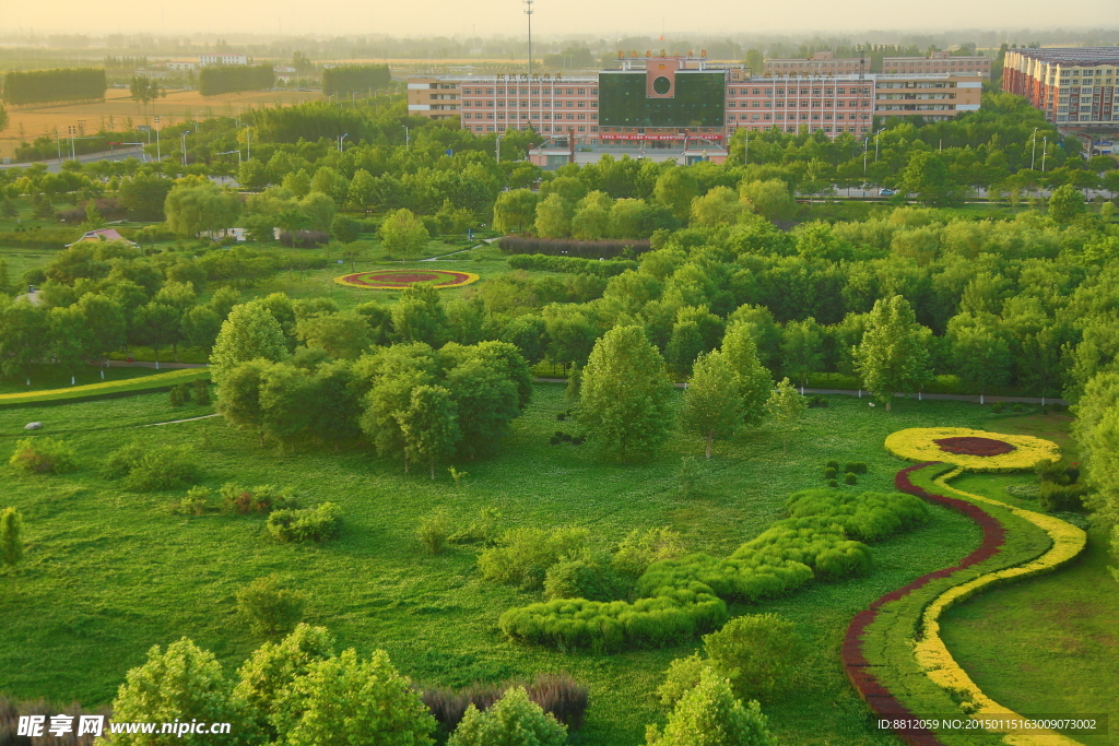 俯瞰草地远景