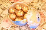 金蛋与金钱素材