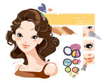 时尚美女插画矢量素材图片