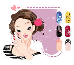 时尚美女插画矢量素材图片