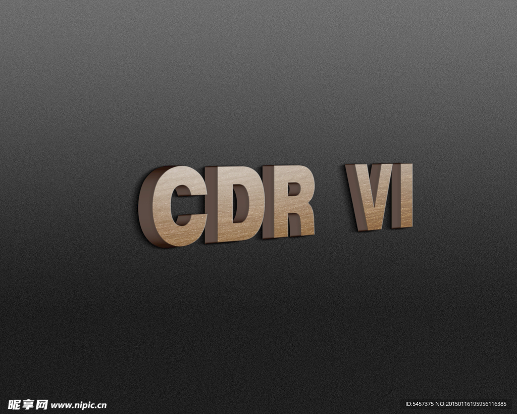 cdr vi金属立体字