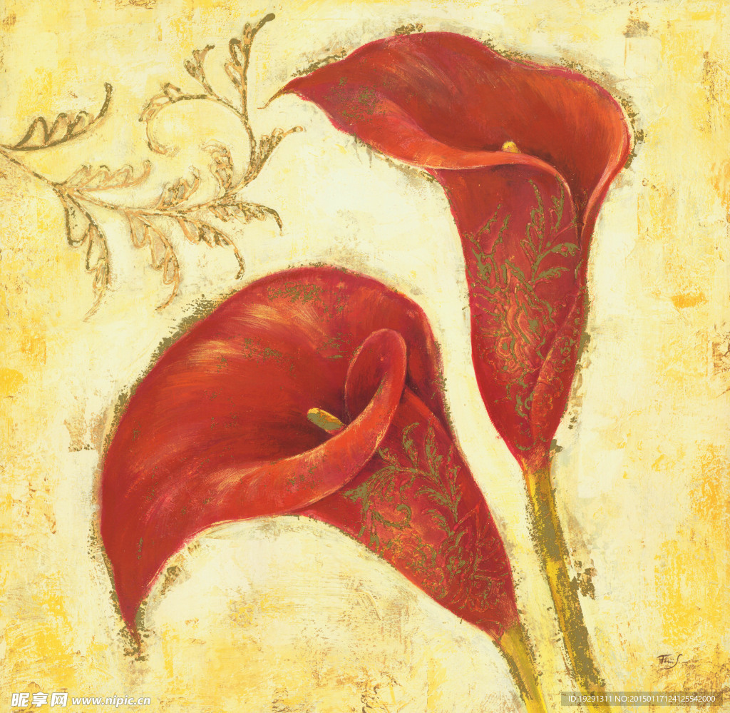 牵牛花油画
