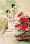 观花仕女