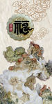 富贵吉祥牡丹玉雕玄关图