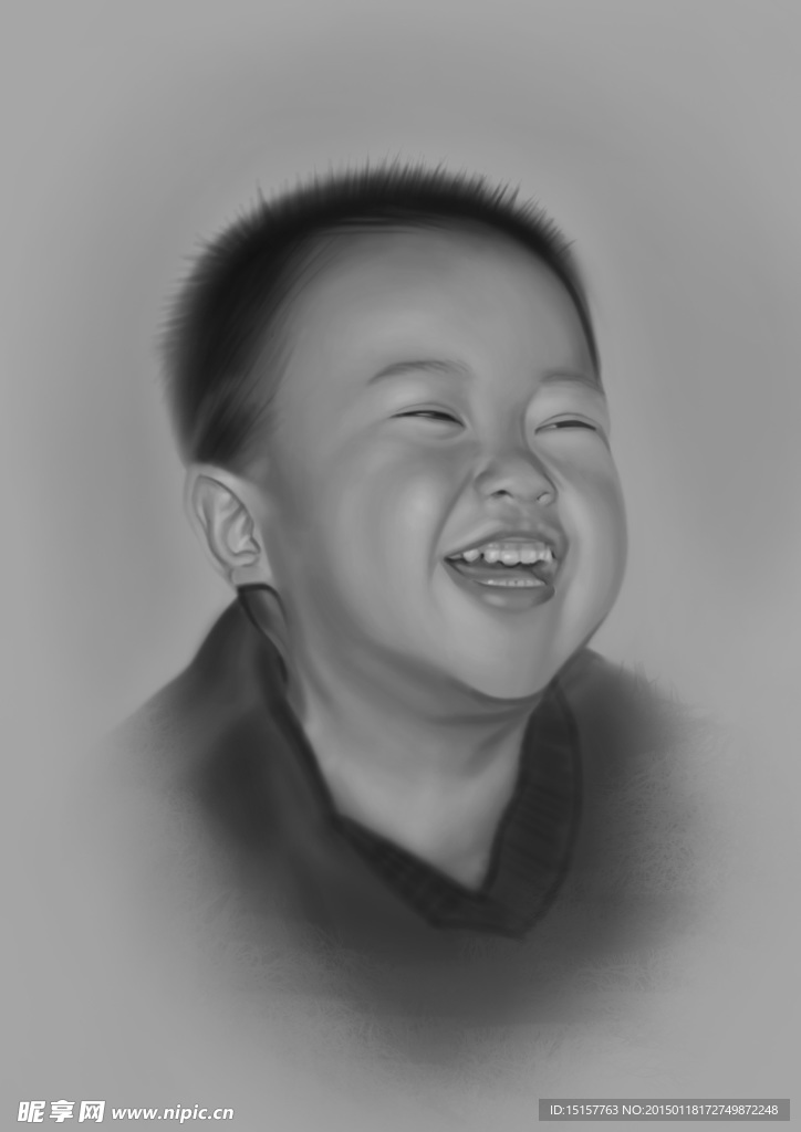 数绘儿童头像
