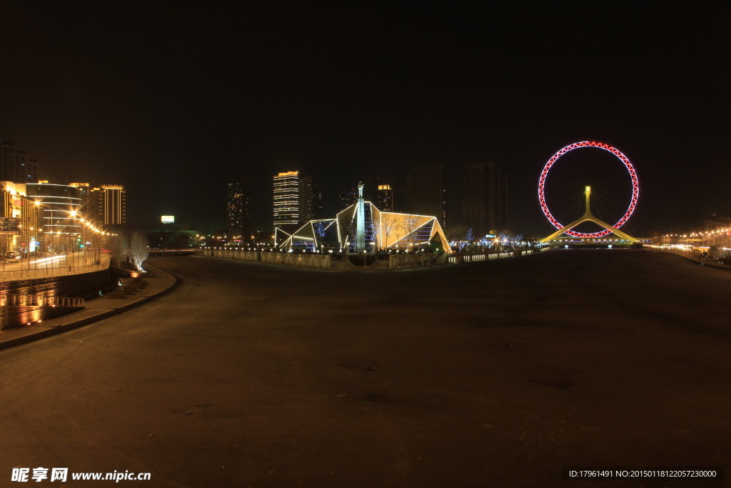 天津海河夜景