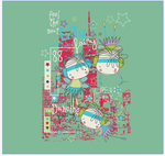 小女孩字母印花