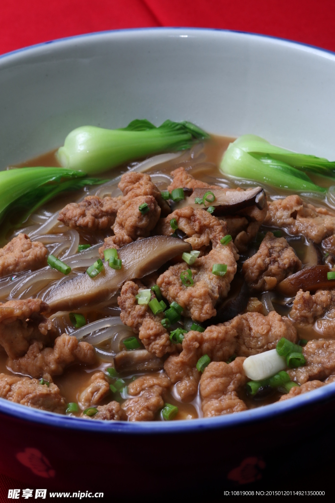 油菜粉条香菇烧肉