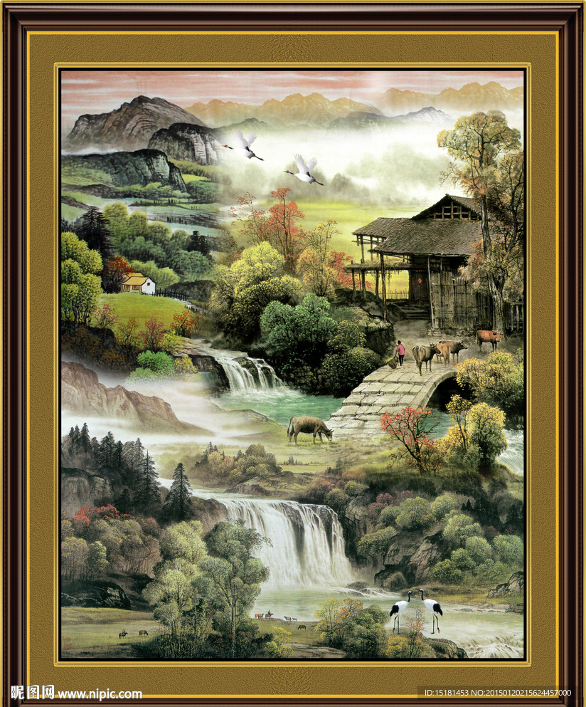 巨幅山水国画