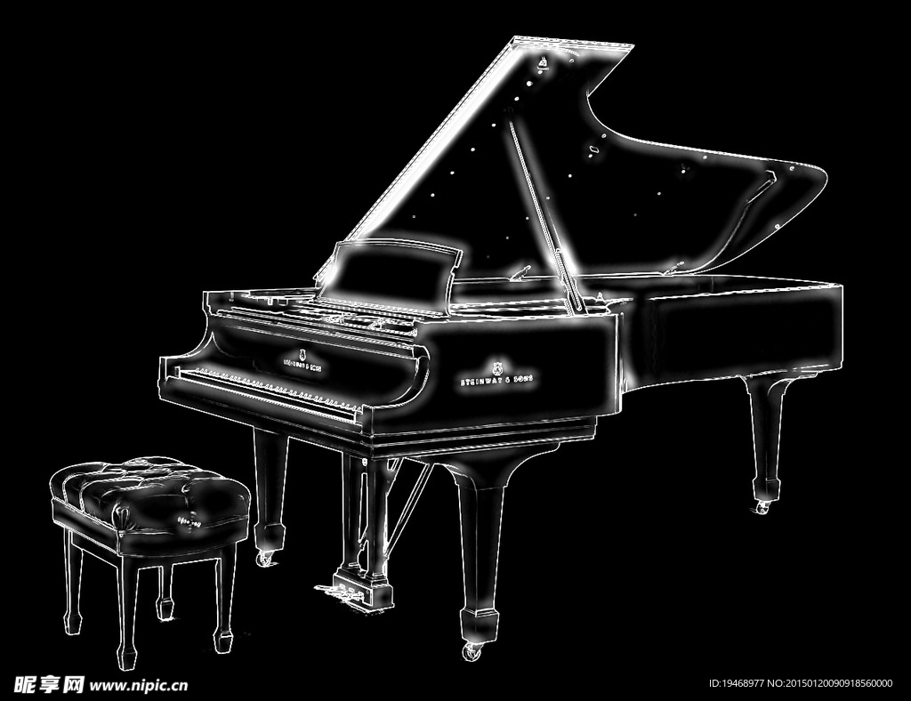 水晶钢琴黑色