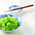 蒜泥辣油莴苣