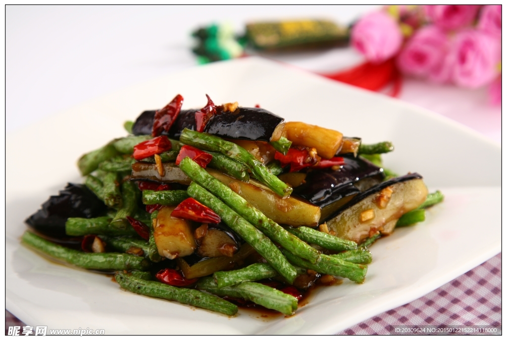 茄子烧豆角