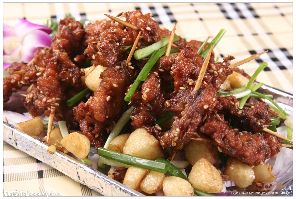 铁板串香肉