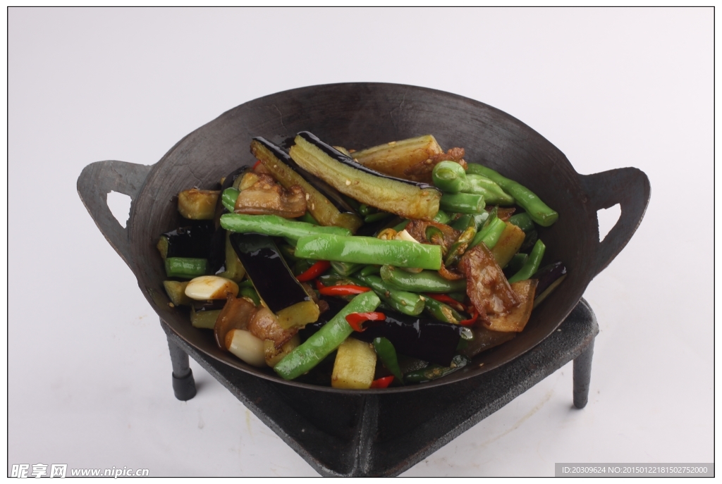 铁锅茄子豆角