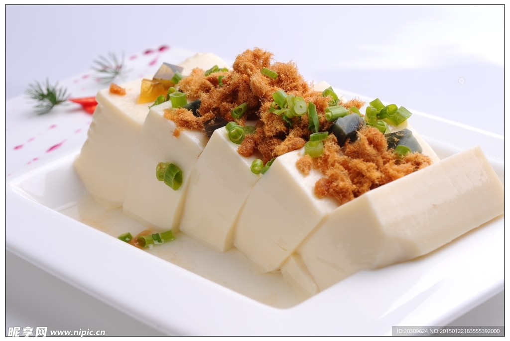 香葱肉松拌豆腐