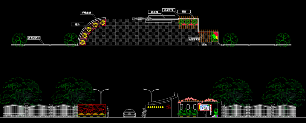 公园广场 某公园次入口景观设计