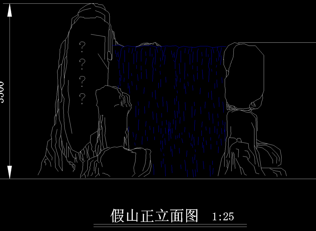 公园广场 施工假山