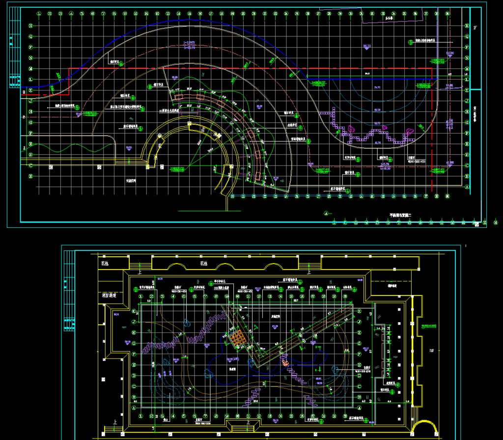 公园广场 施工图 平面布置图
