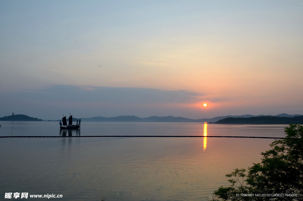 太湖夕阳