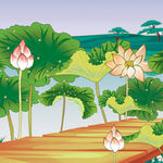 荷花风景