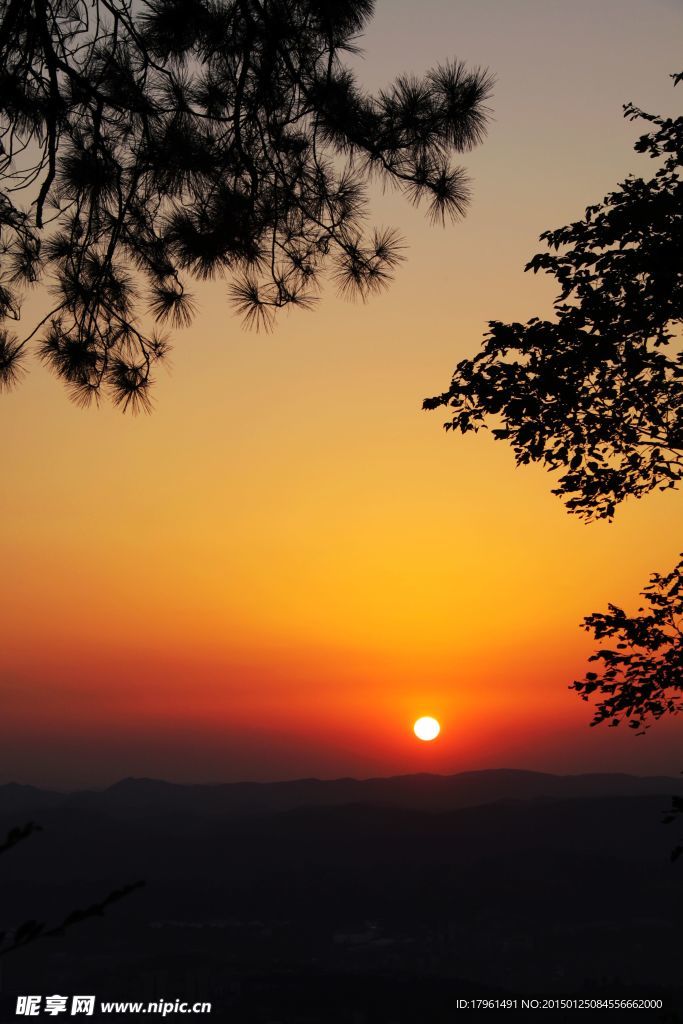 苏仙岭夕阳