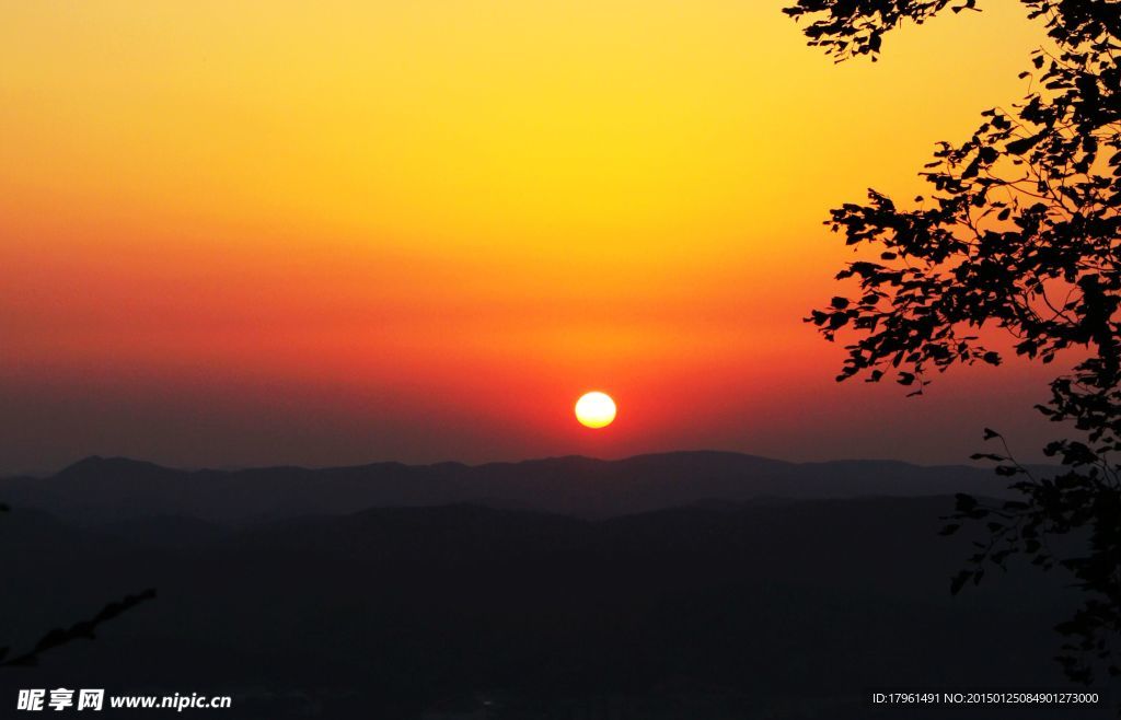 苏仙岭夕阳
