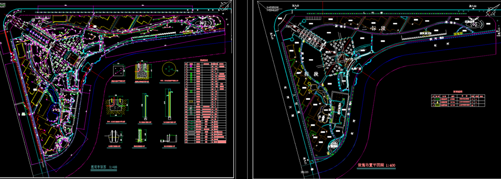 重庆公园 照明设施给水排水平面