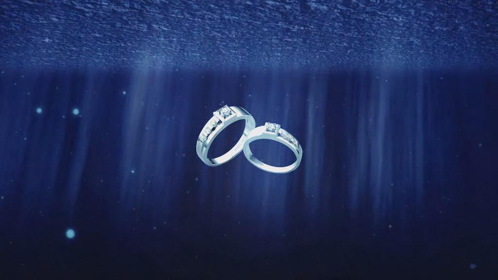 婚礼专用贝壳里出戒指背景素材