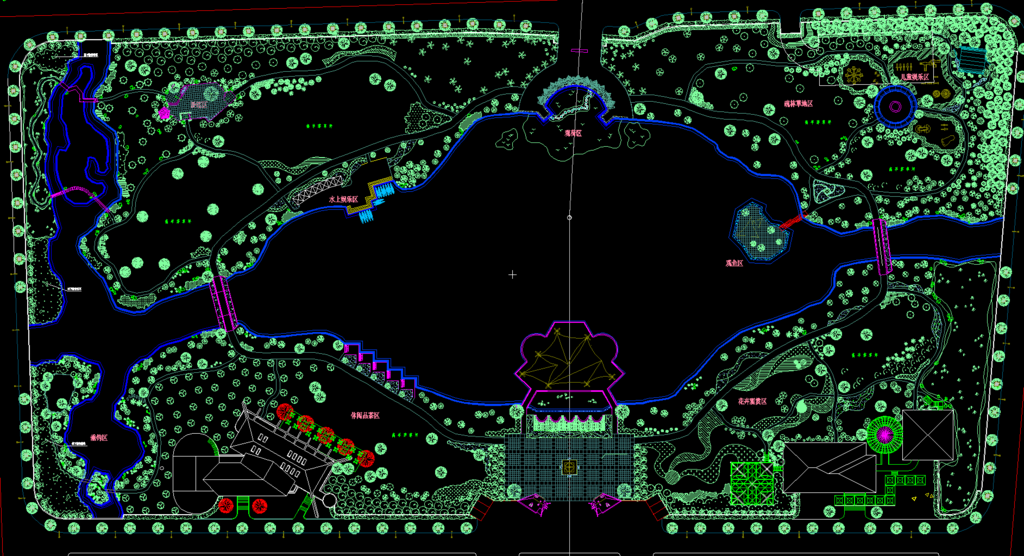 公园景观 公园总平面图