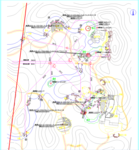 公园景观 水景给水管线平面图