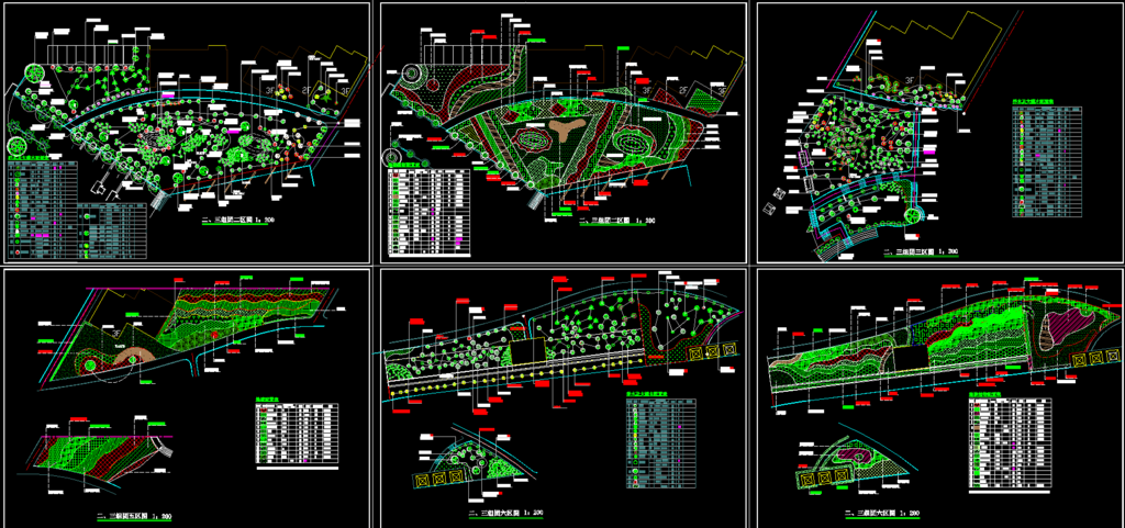 公园景观 二三标段分区图
